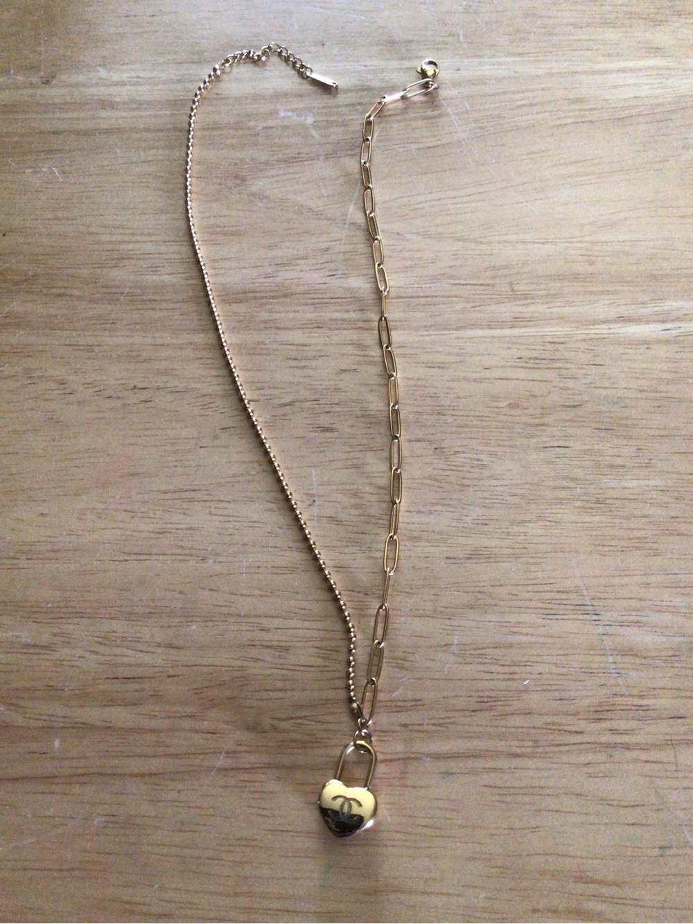Source Unknown Gold Heart Pendant Necklace